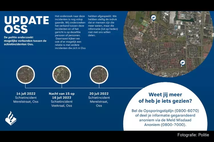 Politie onderzoekt mogelijke verbanden schietincidenten Oss