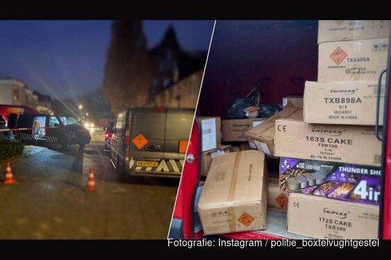 Meer dan 1000 kilo vuurwerk aangetroffen in bestelbus in Sint-Michielsgestel
