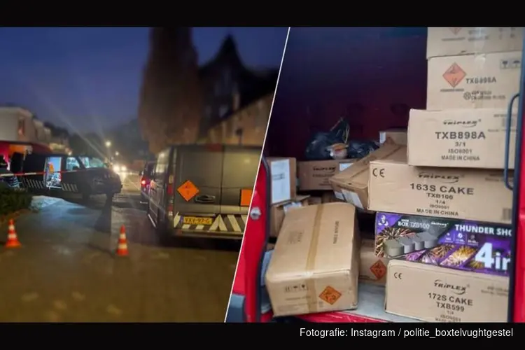 Meer dan 1000 kilo vuurwerk aangetroffen in bestelbus in Sint-Michielsgestel